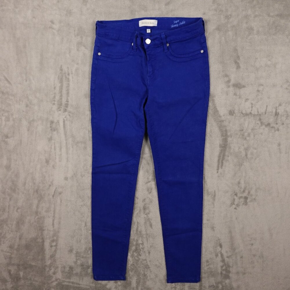 Henry and Belle jeans super skinny ankle women's 29 royal blue mid rise